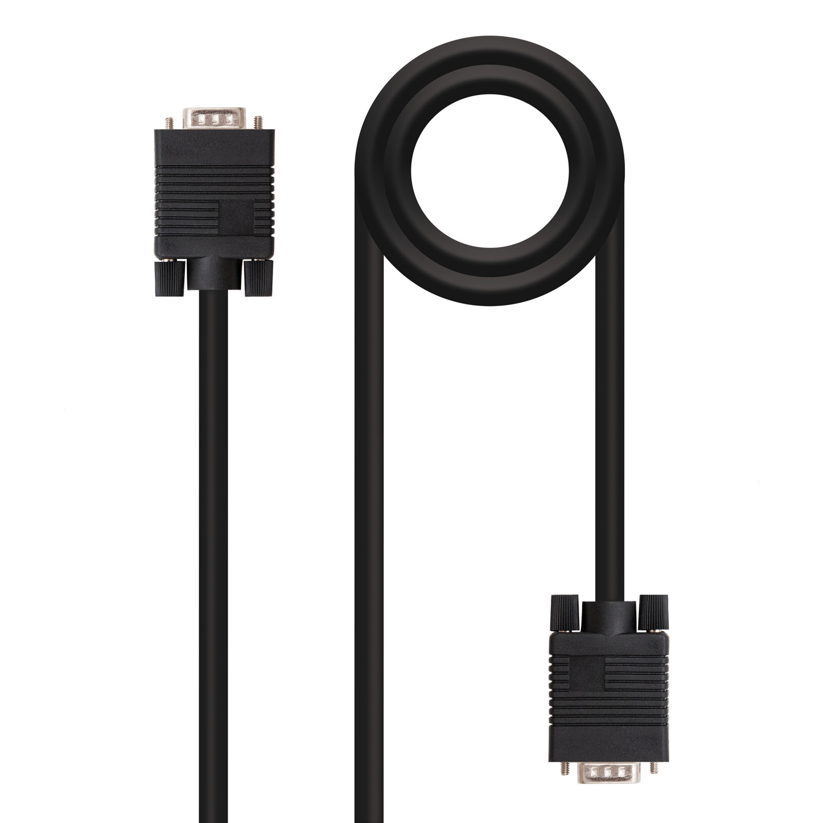 Nanocable Cable SVGA HDB15 Macho a HDB15 Macho 1.80m - Color Negro