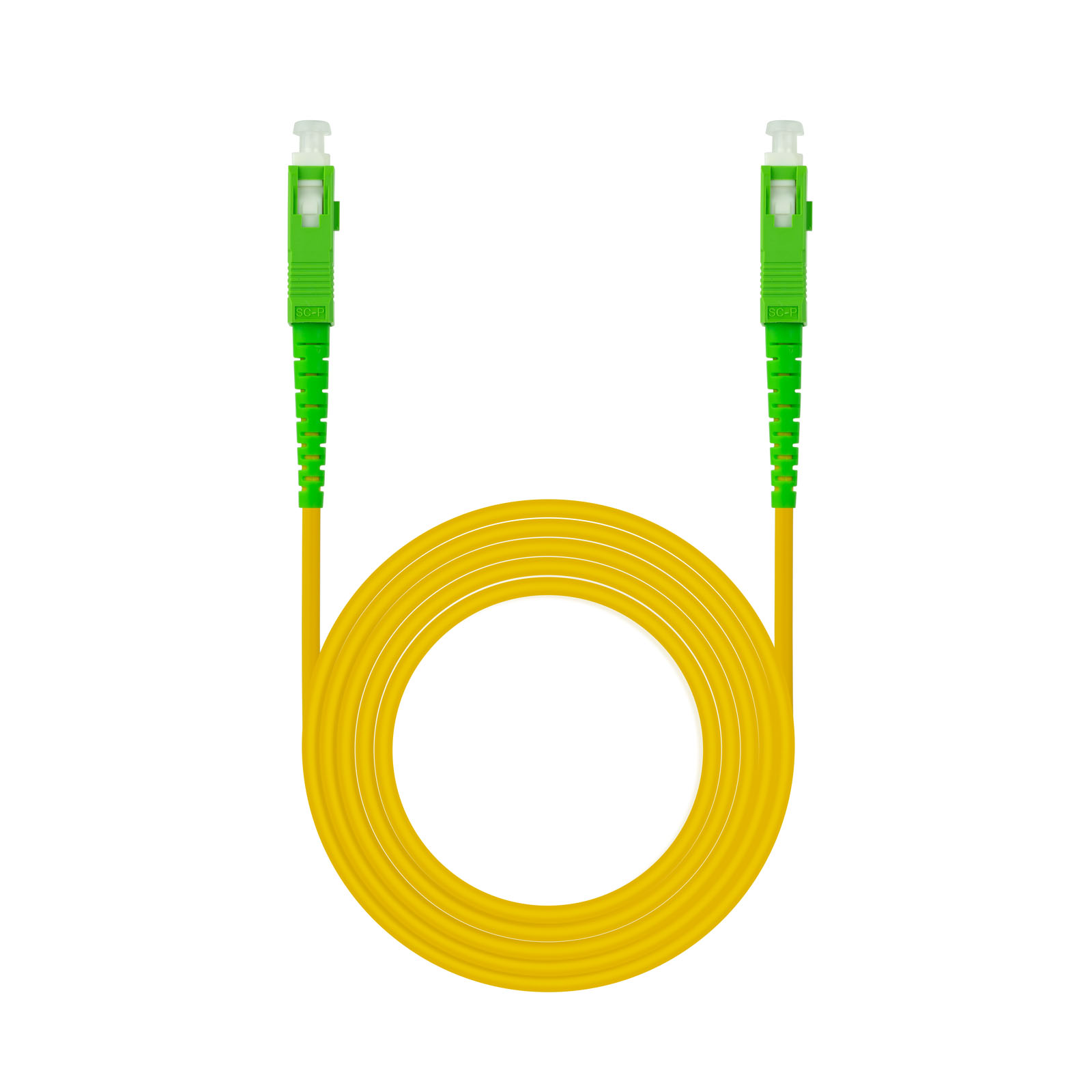 Nanocable Cable Fibra SC/APC-SC/APC Monomodo LSZH 1m - Color Amarillo