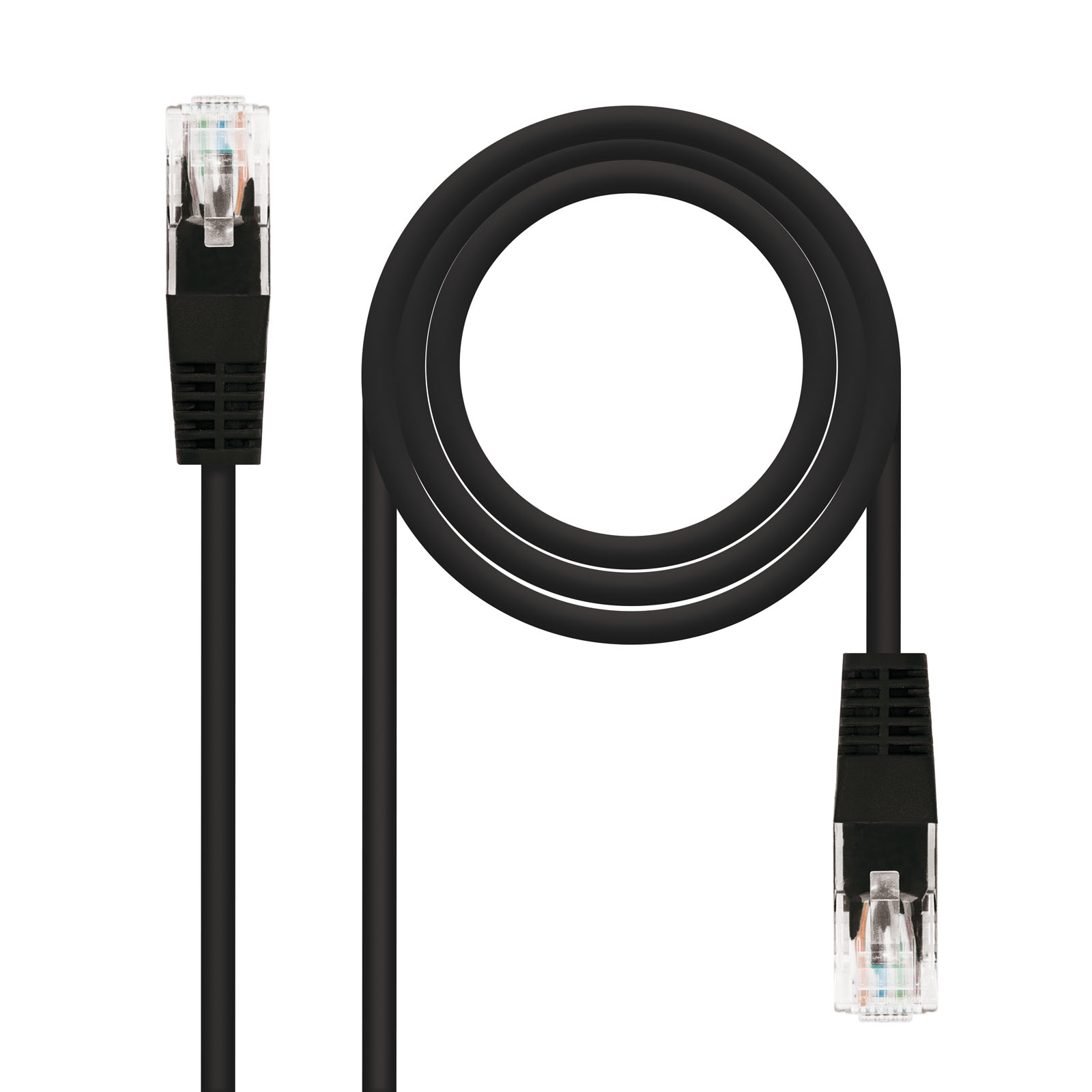 Nanocable Cable de Red Latiguillo RJ45 Cat.5e UTP AWG24 0.50m - Color Negro