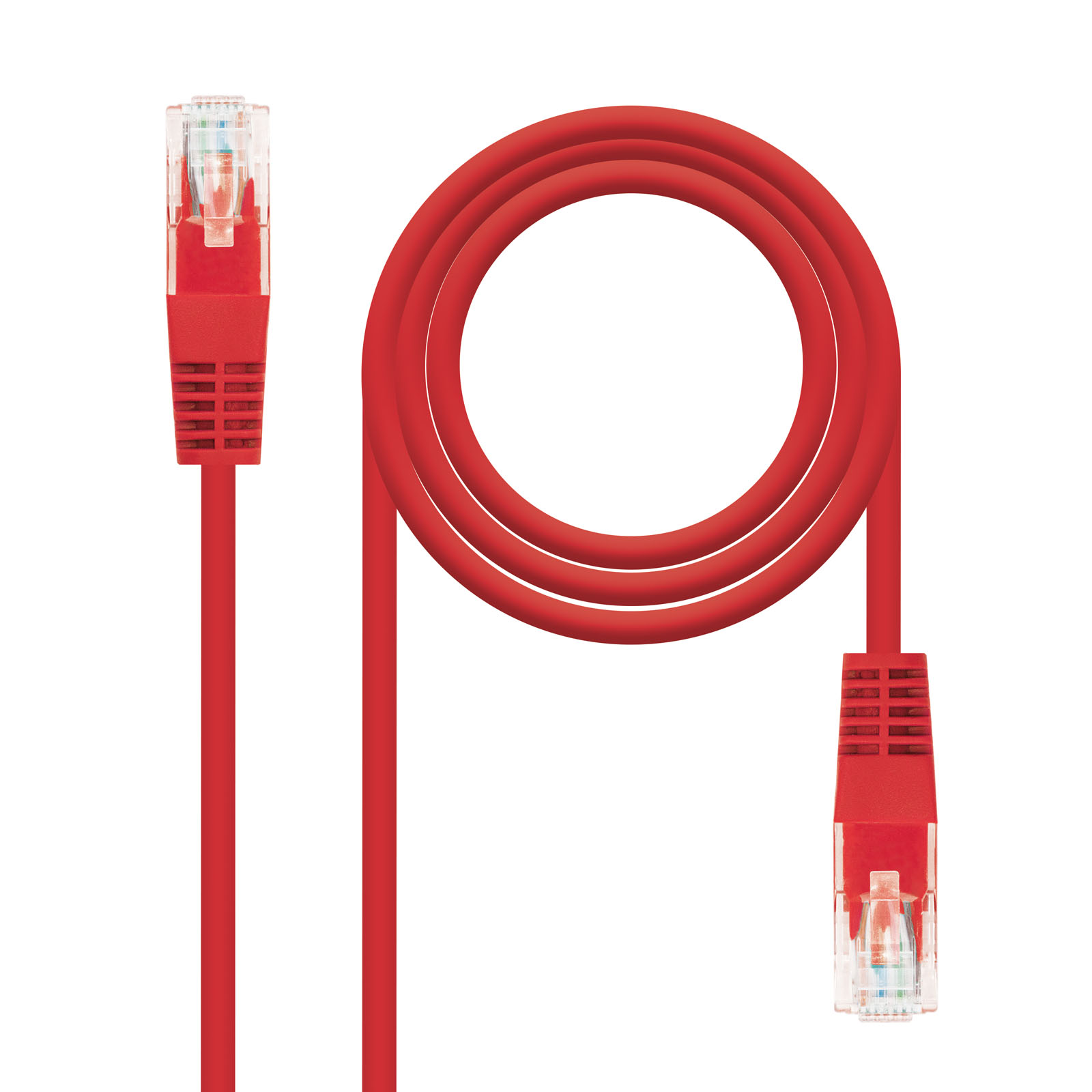 Nanocable Cable de Red Latiguillo RJ45 Cat.5e UTP AWG24 0.50m - Color Rojo