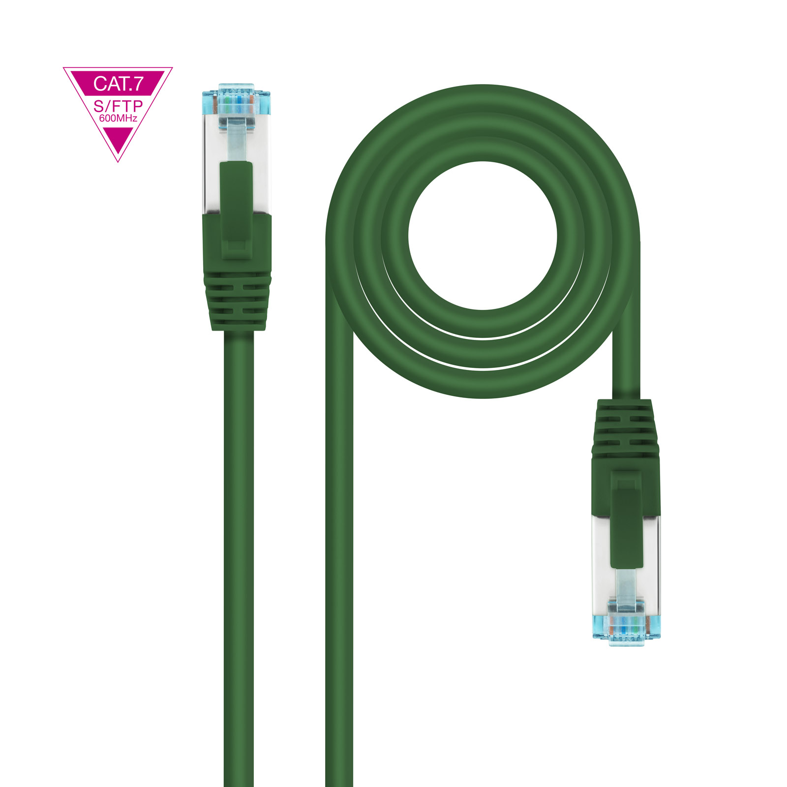 Nanocable Cable Red Cat.7 LSZH SFTP PIMF AWG26 50cm - Color Verde