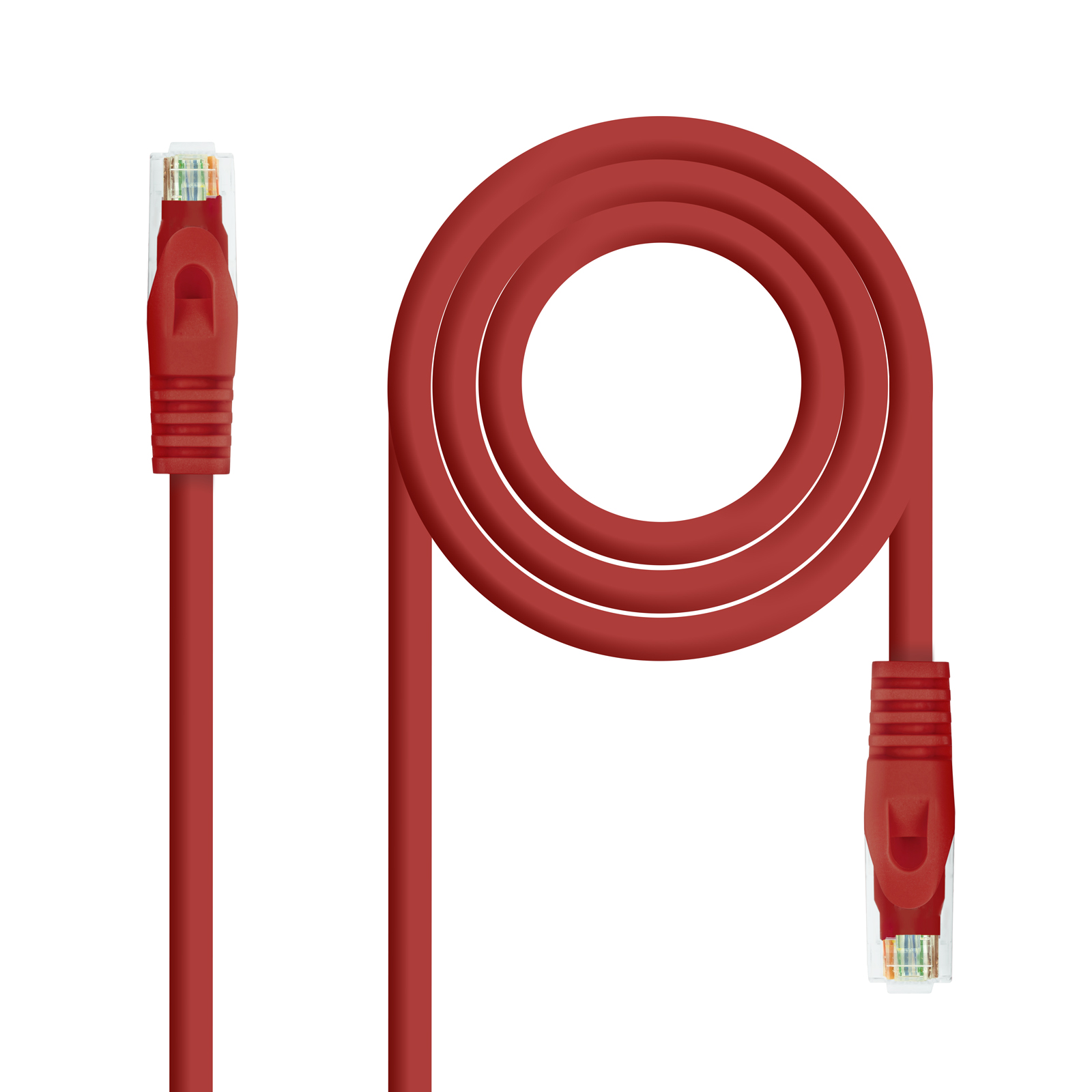 Nanocable Cable Red Latiguillo LSZH Cat.6A UTP AWG24 30cm - Color Rojo