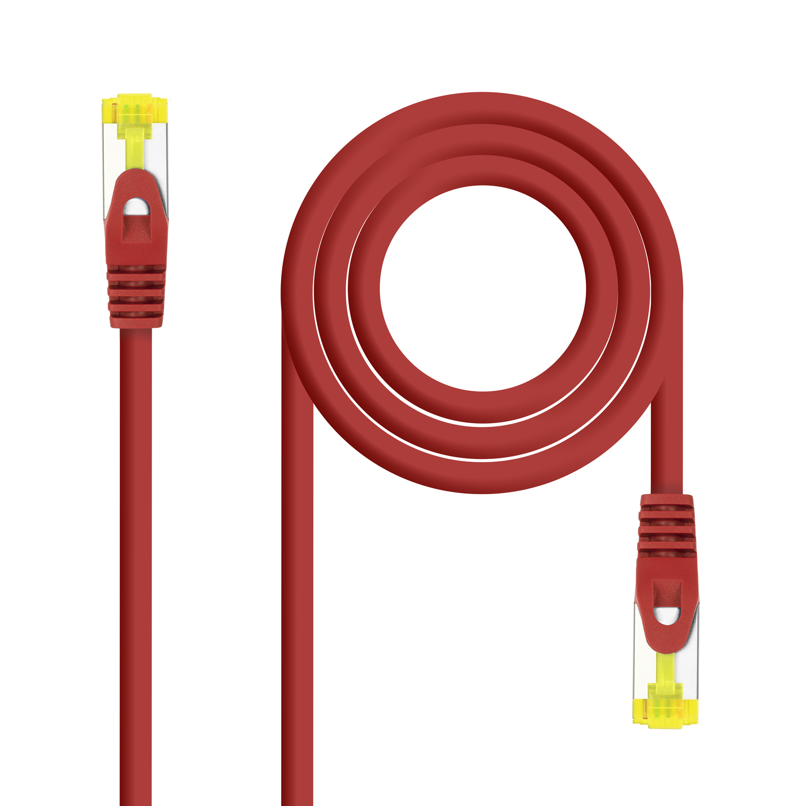 Nanocable Cable de Red Latiguillo RJ45 LSZH Cat.6a SFTP AWG26 0.50m - Color Rojo