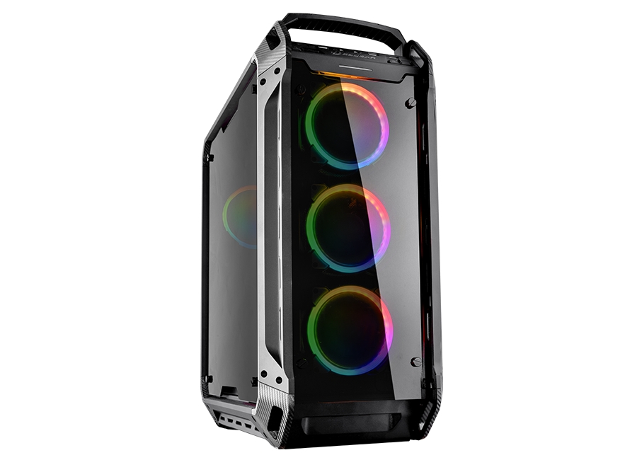 Cougar Panzer EVO RGB Caja Full Torre Mini ITX, Micro ATX, ATX, CEB, E-ATX (E-ATX hasta 12\"x11\") - 4 Paneles de Cristal Templado - Iluminacion LED RGB - USB-C, USB 3.0, USB 2.0 y Audio - 4 Ventiladores ARGB Incluidos - Soporta Refrigeracion Liquida