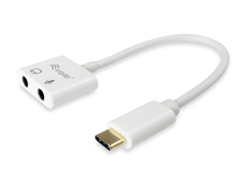 Equip Adaptador USB-C a Audio 2 Jack 3.5mm Hembra para Auricular y Microfono