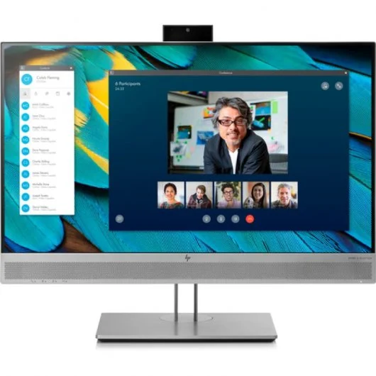 HP EliteDisplay E243M Monitor LED 23.8\" LED IPS FullHD 1080p - Altavoces y Webcam Incorporados - Respuesta 5ms - Ajustable en Altura, Giratorio e Inclinable - 16:9 - Angulo de Vision 178º - USB, HDMI, VGA - VESA 100x100mm