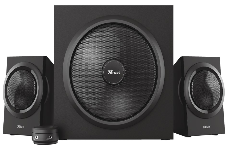 Trust Yuri Sistema de Altavoces 2.1 120W - Subwoofer 30W - Control de Bajos - Cable de 1.50m - Color Negro