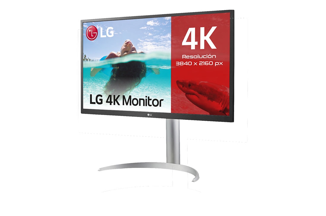 LG Monitor LED 27\" IPS UltraHD 4K HDR 10 FreeSync - Respuesta 5ms - Ajustable en Altura, Giratorio e Inclinable - Angulo de Vision 178º - 16:9 - USB-C, HDMI, DisplayPort - VESA 100x100mm