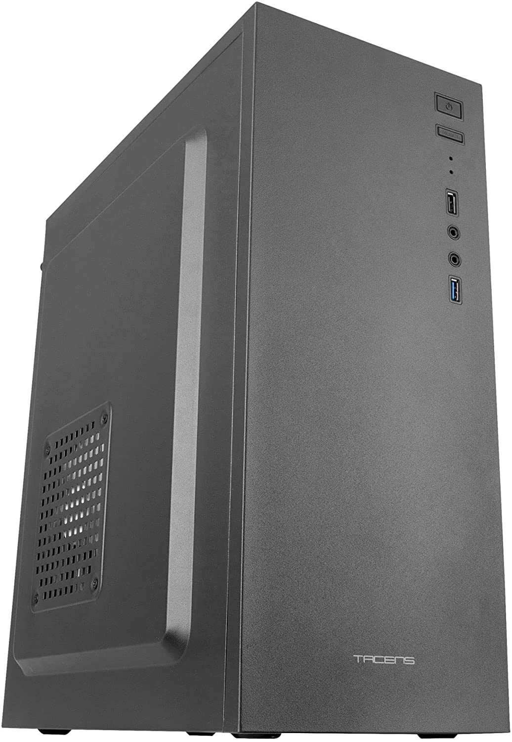 Tacens Alux Caja Semitorre ATX, Micro ATX, Mini-ITX - Tamaño HDD 2.5\", 3.5\" - USB-A 3.1, USB-A 2.0 y Audio - 1 Ventilador 120mm Incluido