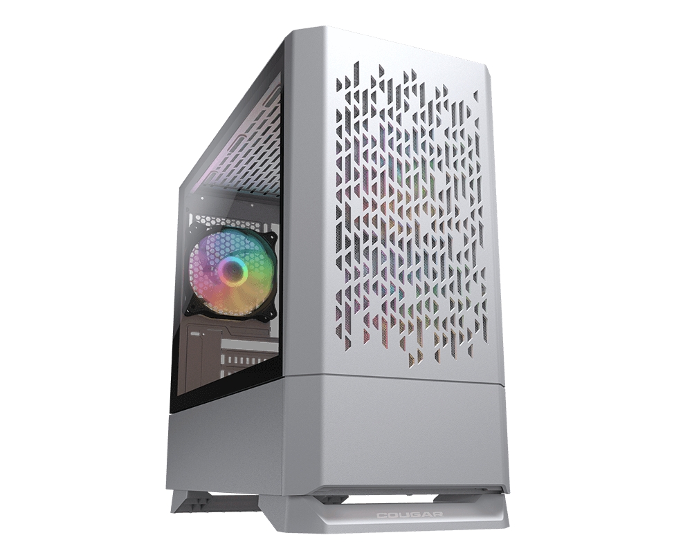 Cougar MG140 Air RGB Caja Mini Torre Micro ATX, Mini-ITX - Lateral Cristal Templado - Iluminacion LED RGB - Tamaño HDD 2.5\", 3.5\" - USB 3.0, USB 2.0 y Audio - 3 Ventiladores Incluidos - Soporta Refrigeracion Liquida