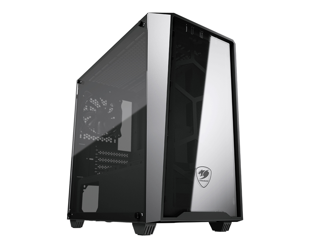 Cougar MG120-G Caja Mini Torre Micro ATX, Mini-ITX - Lateral Cristal Templado - Tamaño HDD 2.5\", 3.5\" - USB 3.0, USB 2.0 y Audio - 1 Ventilador Incluido - Soporta Refrigeracion Liquida