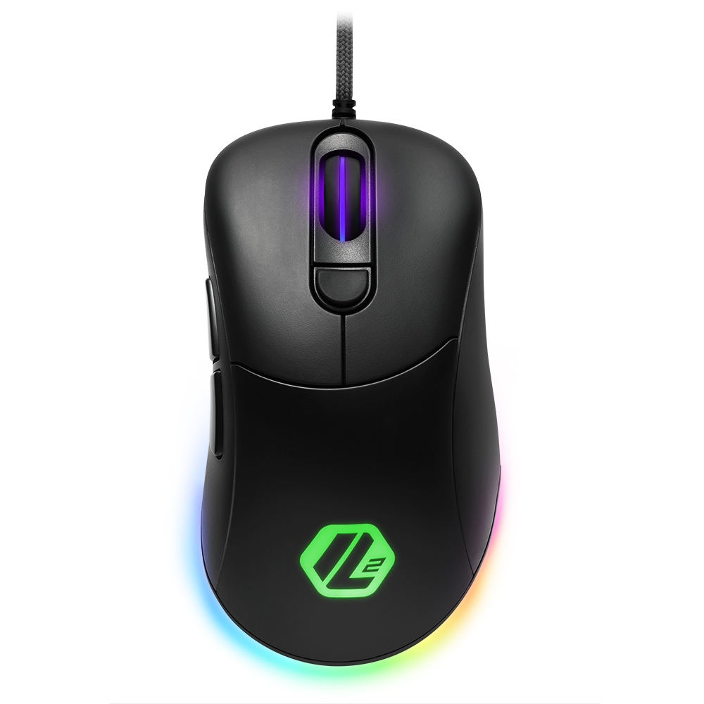 Sharkoon Light² 100 Raton Gaming USB 5000dpi - 6 Botones Programables - Iluminacion RGB - Velocidad 100ips - Cable Trenzado de 1.80m