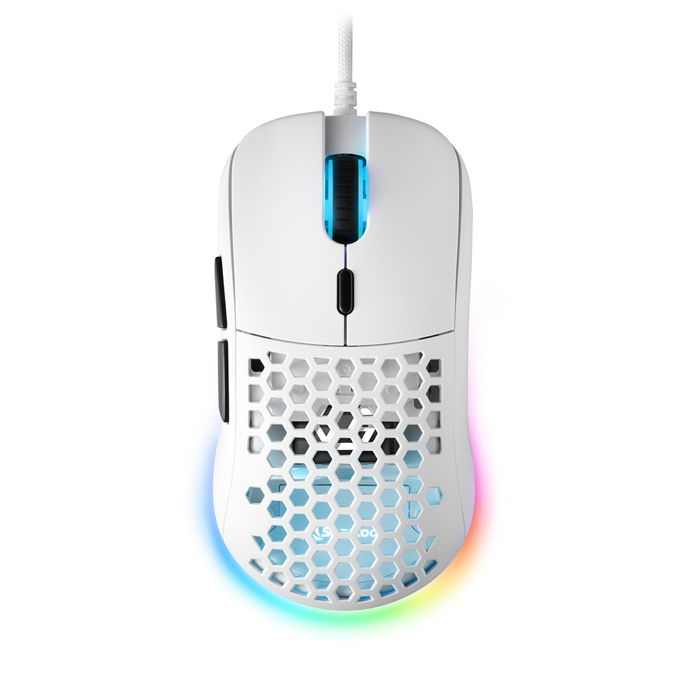 Sharkoon Light² 180 Raton Gaming USB 12000dpi - 6 Botones Programables - Iluminacion RGB - Carcasa Reemplazable - Velocidad 250ips - Cable Trenzado de 1.80m