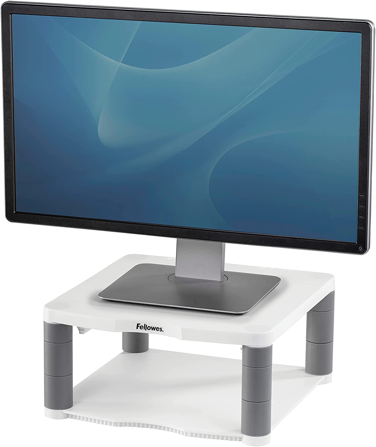 Fellowes Soporte para Monitor Premium - Ajustable en 5 Alturas - Hasta 36kg - Color Gris