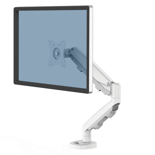 Fellowes Eppa Brazo para Monitor Individual - Hasta 39\" y 8kg - Ajuste con Muelle de Gas - Color Blanco