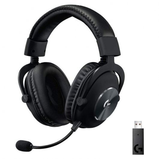 Logitech G Pro X Auriculares Gaming Inalambricos DTS 7.1 con Microfono - Tecnologia Lightspeed - Microfono Flexible - Diadema Ajustable - Almohadillas Acolchadas - Altavoces de 50mm - Color Negro