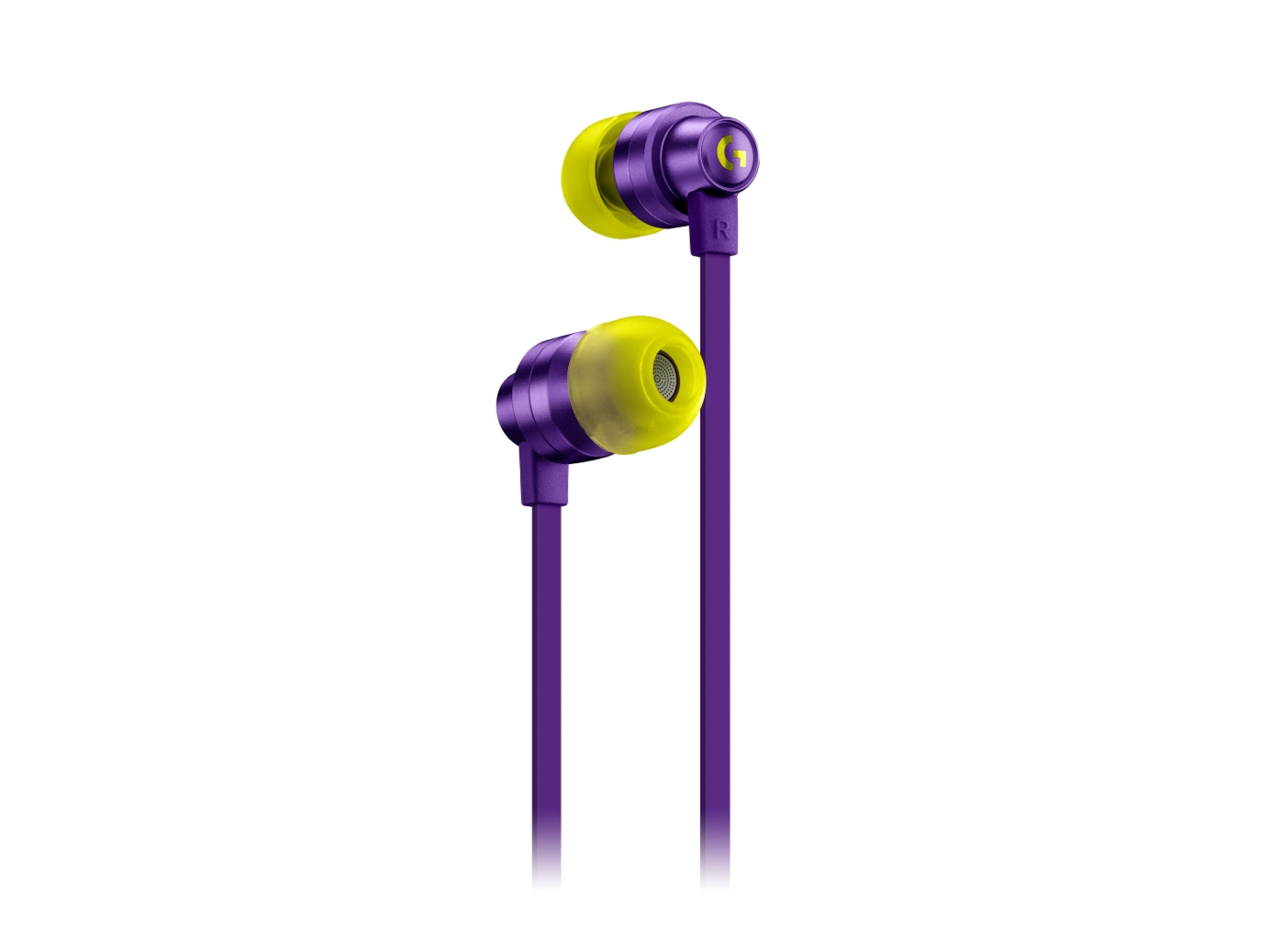 Logitech G333 Auriculares Gaming con Microfono - Adaptador USB-C - Multiplataforma - Altavoces Dinamicos - Jack 3.5mm - Color Violeta/Amarillo