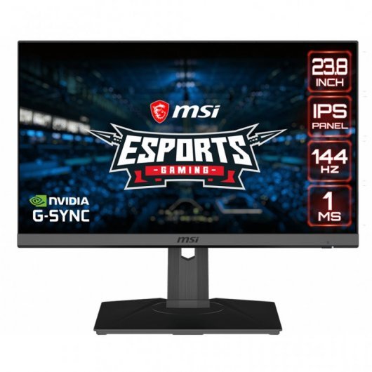 MSI Optix MAG245R Monitor Gaming LED IPS 23.8\" FullHD 1080p 144Hz - Respuesta 1ms - Angulo de Vision 178º - 16:9 -USB-A,B HDMI, DP - VESA 100x100mm