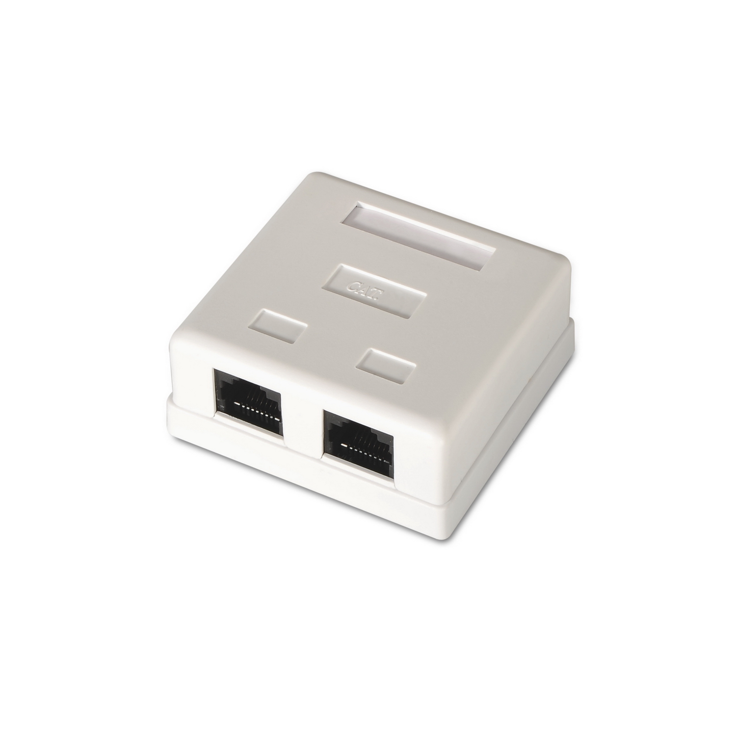 Aisens Roseta de Superficie RJ45 Cat.6 UTP 2 Tomas - Color Blanco