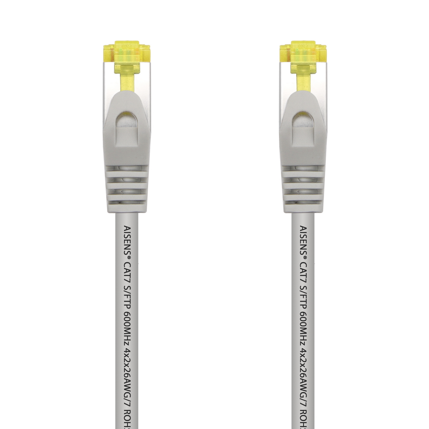 Aisens Cable de Red Latiguillo RJ45 LSZH Cat.7 600 Mhz S/FTP PIMF AWG26 - 25cm - Color Gris