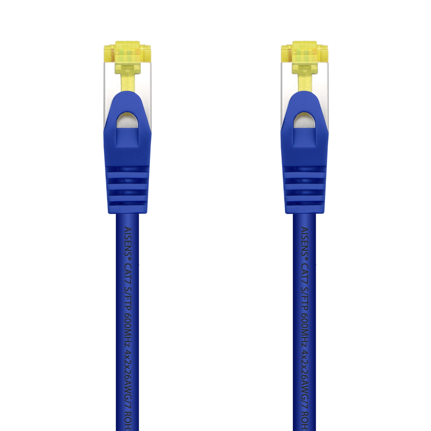 Aisens Cable de Red Latiguillo RJ45 LSZH Cat.7 600 MHz S/FTP PIMF AWG26 - 25cm - Color Azul