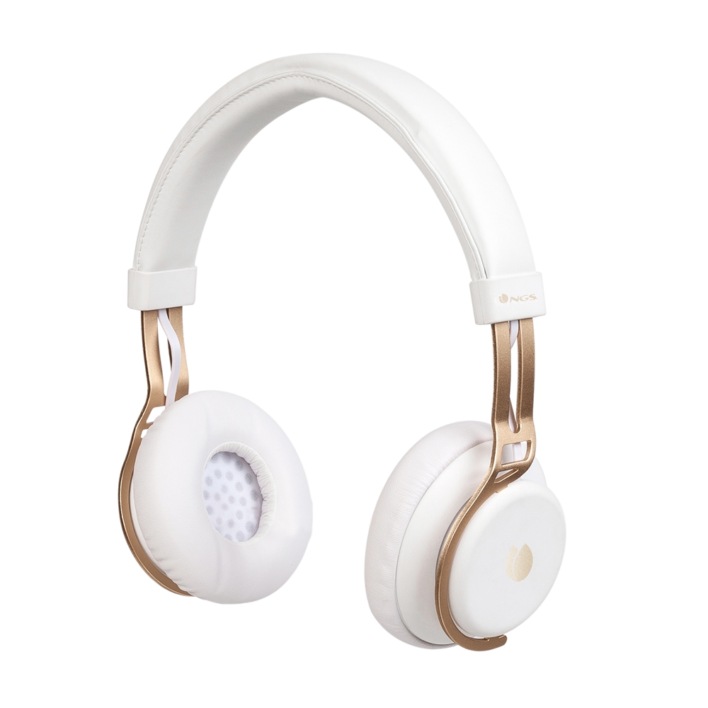 NGS Artica Lust Auriculares Bluetooth - Microfono Integrado - Manos Libres - Diadema Ajustable - Autonomia hasta 10h - Color Blanco