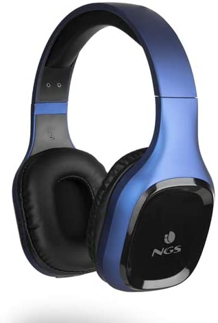 NGS Artica Sloth Auriculares Bluetooth 5.0 - Microfono Integrado - Diadema Ajustable - Almohadillas Acolchadas - Autonomia hasta 10h - Color Azul