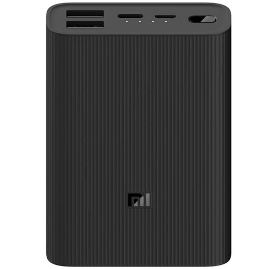 Xiaomi PowerBank 3 Ultra Compact Bateria Externa/Power Bank 10000 mAh - Quick Charge 3.0 - 2x USB-A , 1x USB-C, 1x Micro USB - Color Negro