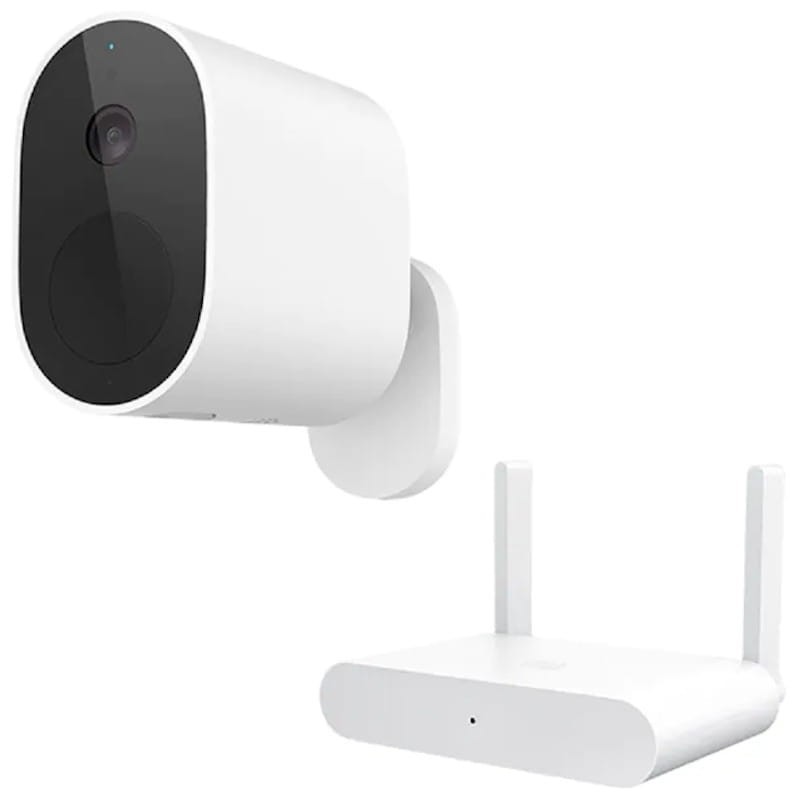 Xiaomi Mi Wireless Outdoor Security Pack de Camara de Vigilancia FullHD 1080p WiFi + Receptor - Vision Nocturna - Angulo de Vision 130° - Deteccion de Movimiento