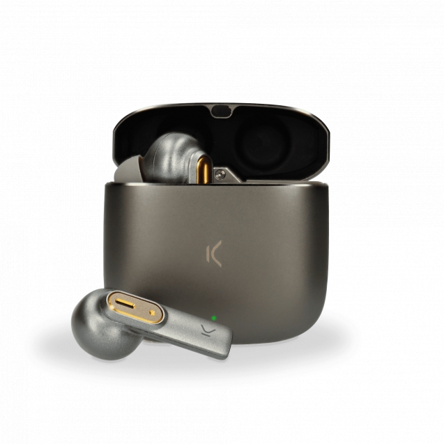 Ksix Spark Auriculares Inalambricos con Microfono Bluetooth 5.2 - Dual Mic con Cancelacion de Ruido y Sonido Lossless HD - Autonomia hasta 7h - Control Tactil - Compatibles con Asistente de Voz