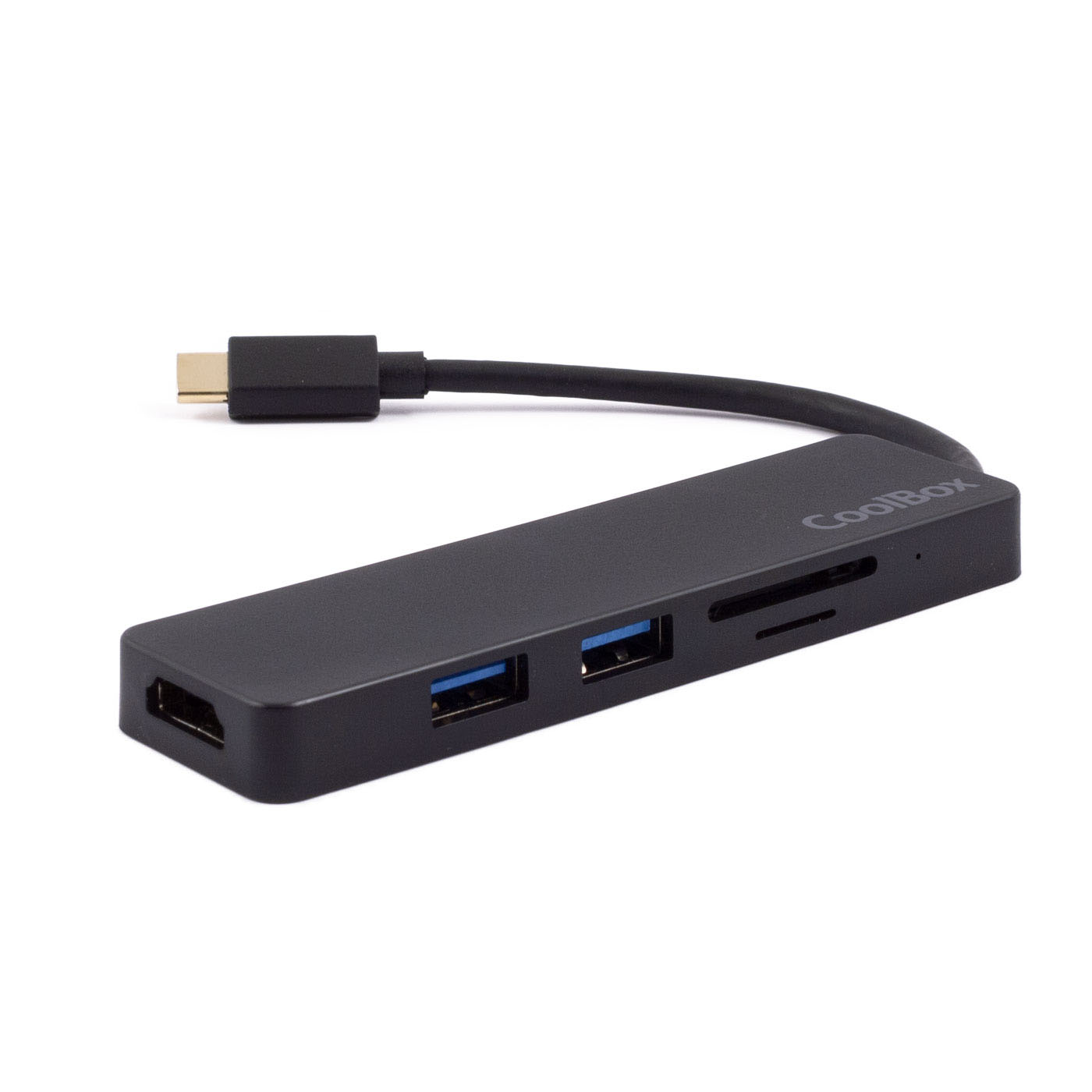 CoolBox Hub miniDOCK Lite 2 USB-C - 2x USB 3.0, 1x HDMI, Ranura SD y Ranura microSD