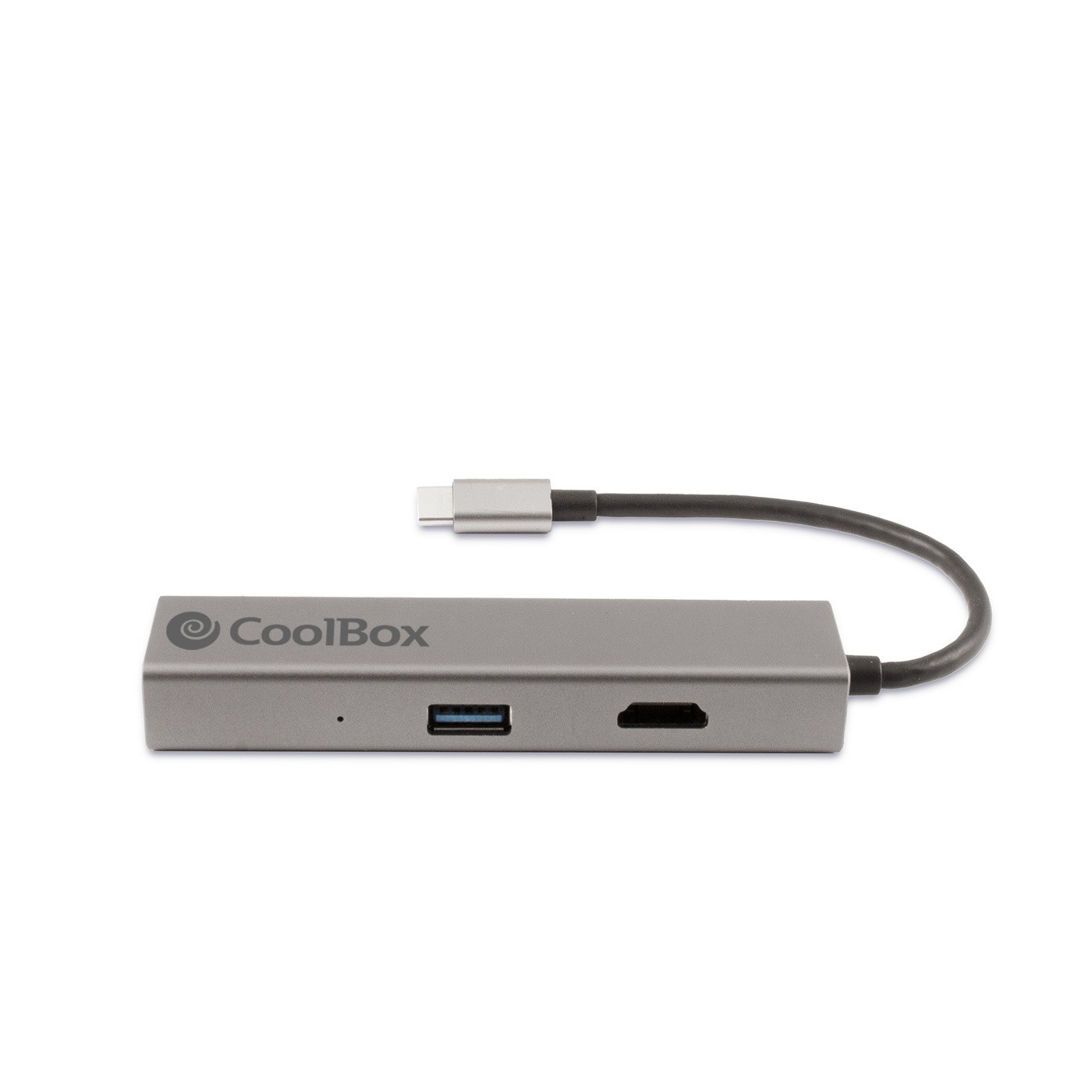 CoolBox Hub miniDOCK4 USB-C - 3x USB 3.0, 1x HDMI, 1x RJ45 - Fabricado en Aluminio