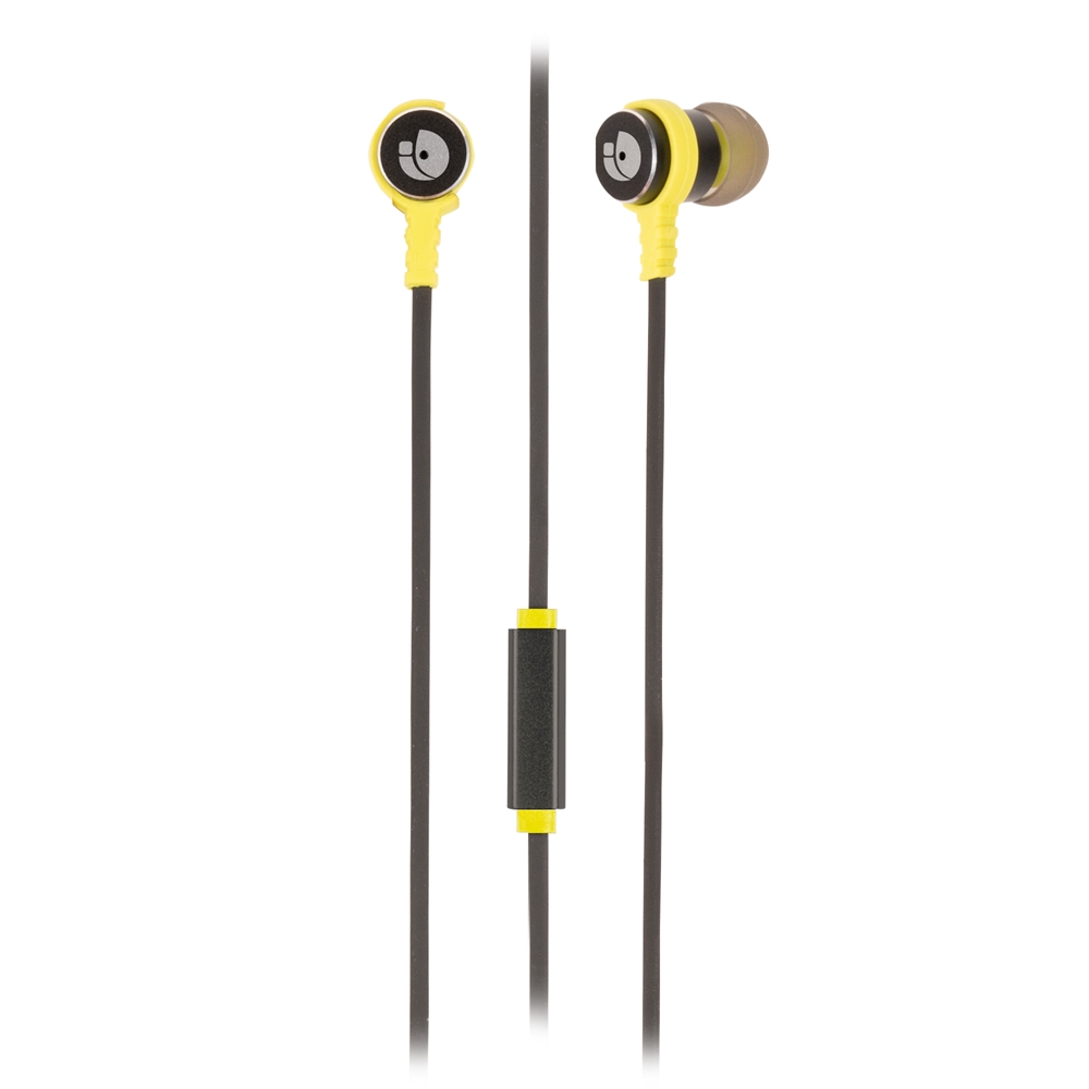 NGS Cross Rally Auriculares Metalicos Intrauditivos - Microfono Integrado - Asistente Voz - Cable de 1.20m - Color Negro/Amarillo