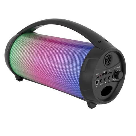 Coolsound Karaoke Neon Party XS Altavoz Bluetooth 8W - Iluminacion LED - Autonomia hasta 4h - USB, MicroSD - Manos Libres - Asa de Transporte