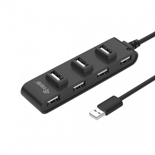 Equip Hub USB 7 Puertos USB 2.0 - Velocidad 480 Mbps