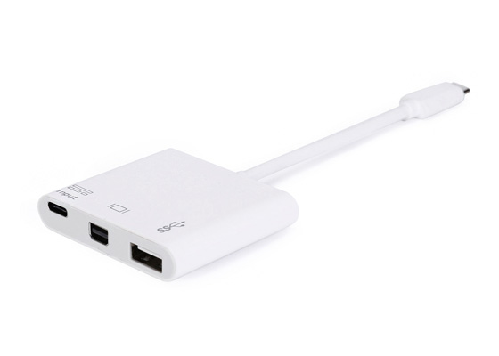 Equip Adaptador USB-C Macho a Mini DisplayPort Hembra / USB-C Hembra / USB-A Hembra 3.0