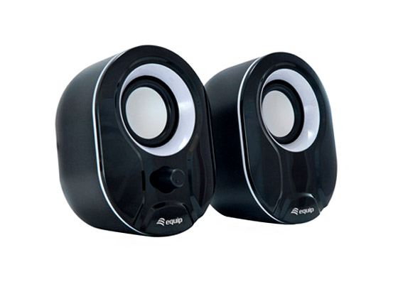 Equip Life Altavoces 2.0 USB 6W Jack 3,5 mm Control en Altavoz Negro