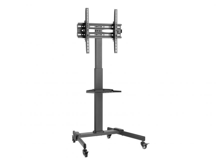 Equip Soporte de Pantalla de Suelo con Ruedas 32\"-55\" - Bloqueo de Ruedas - Estante - Gestion de Cables - Peso Max 35kg - VESA 400x400mm