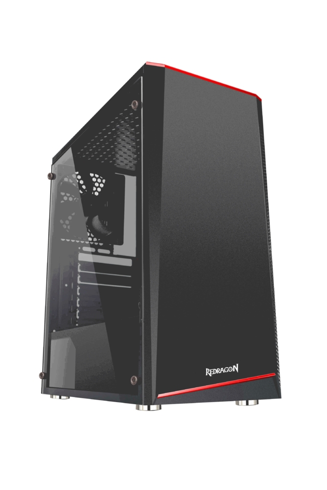 Redragon Ratchet GC530 Caja Torre ATX, Micro ATX - Panel Lateral Acrilico - Tamaño HDD 2.5\", 3.5\" - USB 3.0 y Audio - Ventilador Incluido