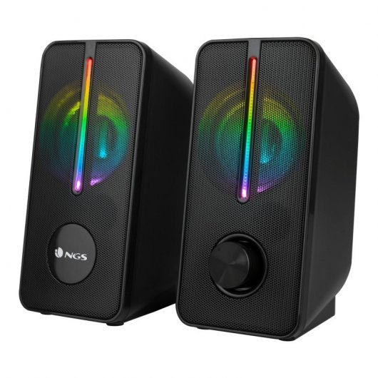 NGS Gaming GSX-150 Altavoces USB 2.0 12W - Iluminacion LED RGB - Conexion Jack 3.5mm - Controles en Altavoz