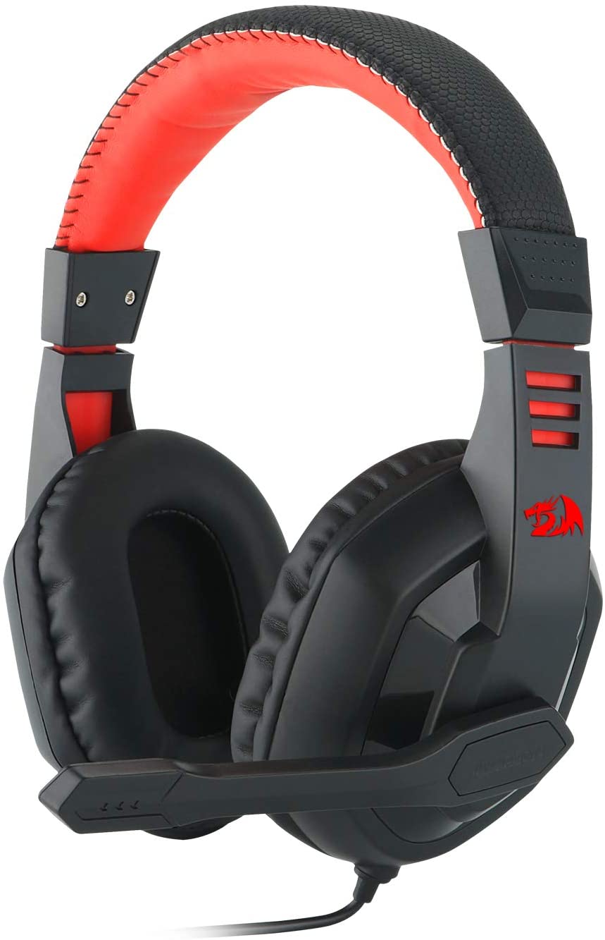 Redragon H120 Ares Auriculares Gaming con Microfono Plegable - Diadema Ajustable - Almohadillas Acolchadas - Cable de 2m