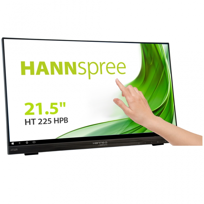 Hannspree Monitor LED 21.5\" 1080p FullHD - Pantalla Tactil 7H - 10 Puntos de Contacto - 16:9 - Angulo de Vision 178º - Respuesta 7ms - DP, HDMI, VGA y 3.5mm - VESA 100x100 mm