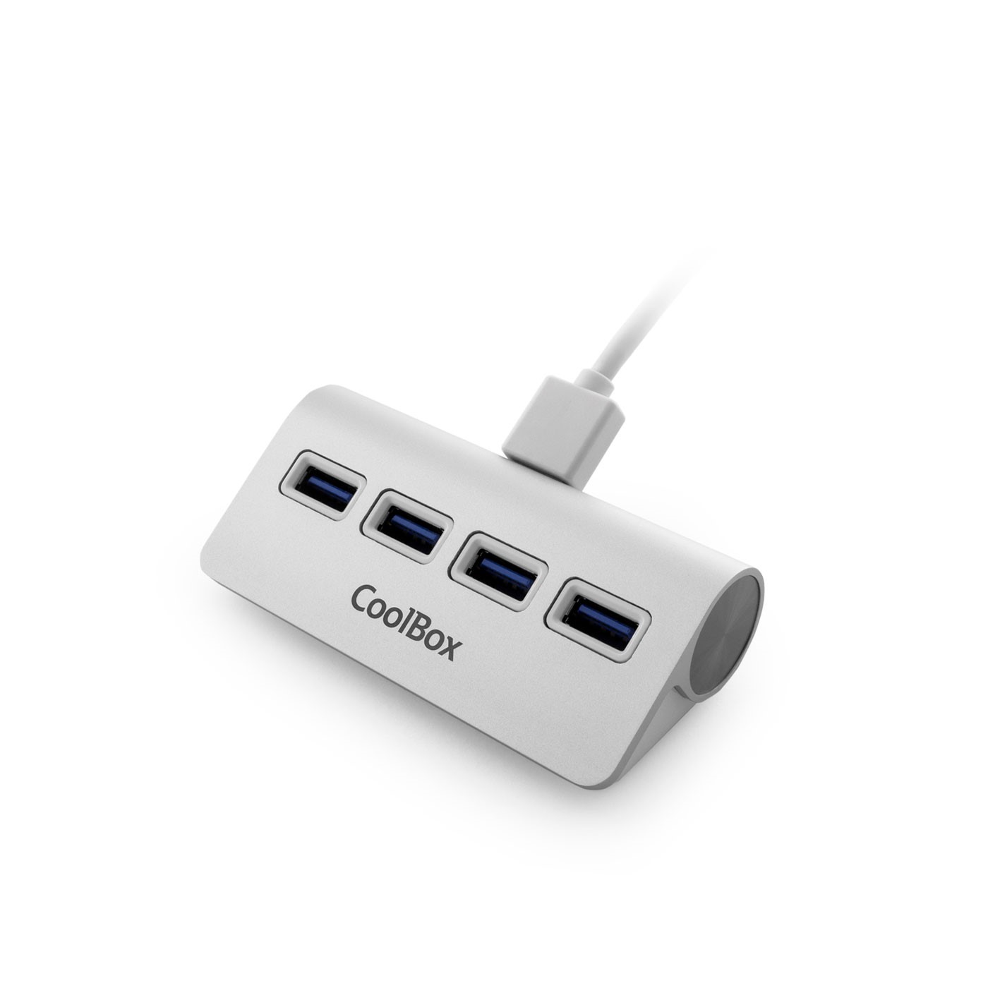 CoolBox Alu3 Hub USB 3.0 - 4 Puertos USB 3.0 - Velocidad hasta 5Gbps - Fabricado en Aluminio