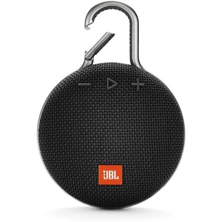 JBL Clip 3 Altavoz Bluetooth 4.1 3W - Resistencia al Agua IPX7 - Autonomia hasta 10h - Mosqueton para Colgar - Color Negro