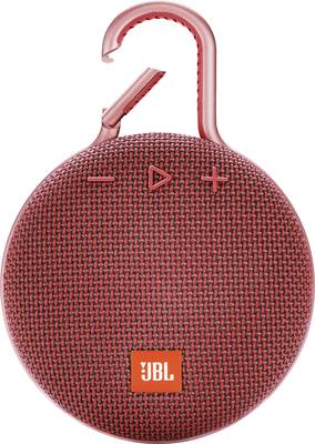 JBL Clip 3 Altavoz Bluetooth 4.1 3W - Resistencia al Agua IPX7 - Autonomia hasta 10h - Mosqueton para Colgar - Color Rojo