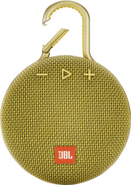 JBL Clip 3 Altavoz Bluetooth 4.1 3W - Resistencia al Agua IPX7 - Autonomia hasta 10h - Mosqueton para Colgar - Color Amarillo