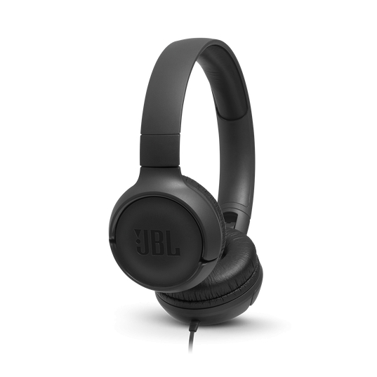 JBL Tune 500 Auriculares con Microfono - Diadema Ajustable - Plegables - Control en Cable - Cable de 1.20m - Color Negro