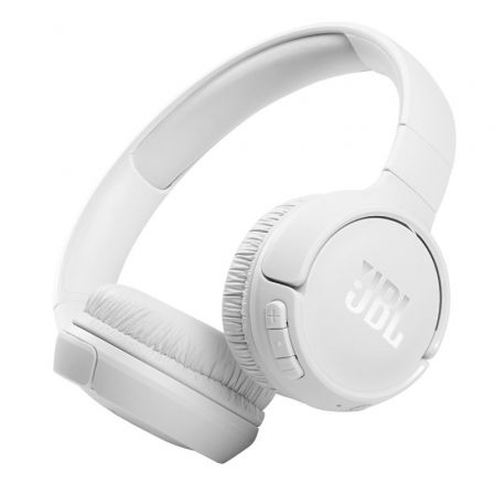 JBL Tune 510BT Auriculares Bluetooth con Microfono - Diadema Ajustable - Autonomia hasta 40h - Plegables - Asistente de Voz - Manos Libres - Color Blanco