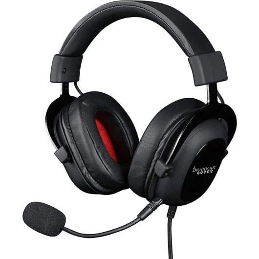 Konix Drakkar Bodhran Auriculares Gaming 7.1 con Microfono - USB, Jack 3.5mm - Almohadillas Acolchadas - Diadema Ajustable - Controles en Cable - Cable de 2.50m