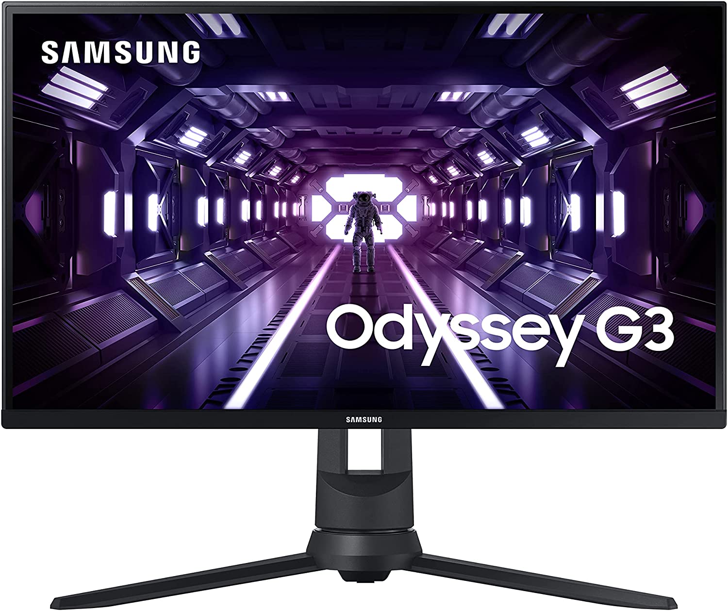 Samsung Odyssey G3 Monitor Gaming LED 24\" VA FullHD 1080P 144Hz FreeSync Premium - Respuesta 1ms - Regulable en Altura, Giratorio e Inclinable - Angulo de Vision 178° - 16:9 - HDMI, DisplayPort - VESA 100x100mm